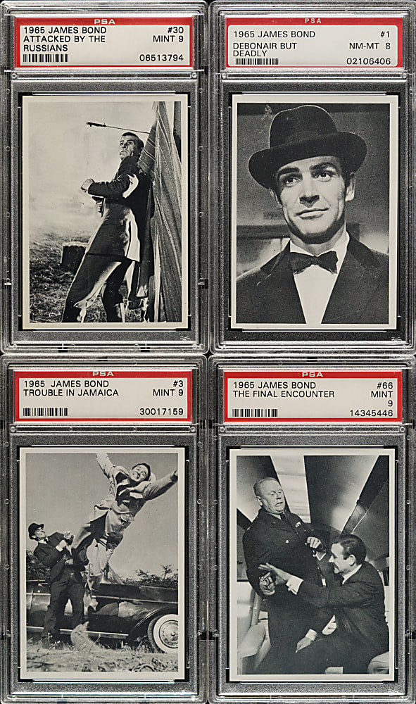 1965 Philadelphia "James Bond" PSA-Graded Complete Set (66)
