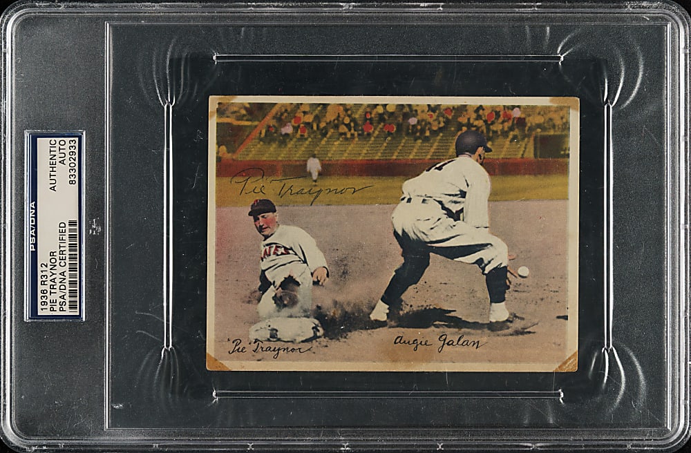 Signed 1936 R312 National Chicle Premium Pie Traynor - 1 of 1 - PSA/DNA