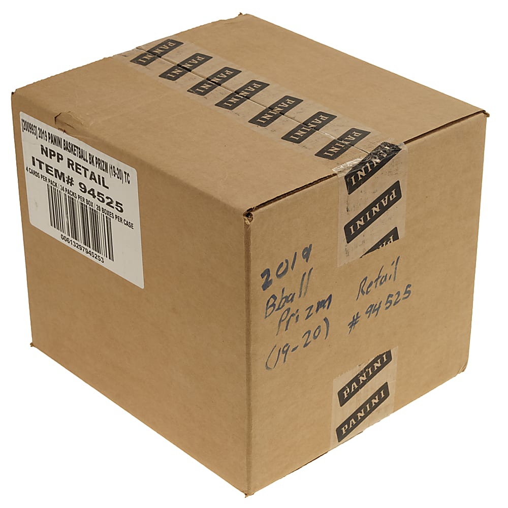 2019-2020 Panini Prizm Basketball Factory-Sealed Unopened Retail Case (20 Boxes) - Zion Williamson and Ja Morant Rookie Year