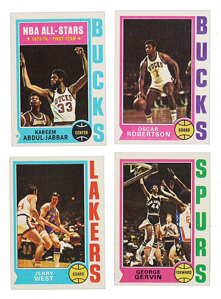 High-Grade 1974-1975 Topps Basketball Complete Set (264)