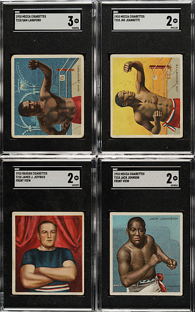 Circa 1910 T218 Mecca "Champion Athletes and Prize Fighters" Near-Complete Set (121/153)