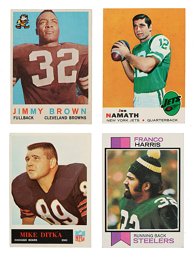 1950 to 1973 Topps, Bowman, and Philadelphia Football Shoebox Collection (1,938) Including 320 Hall of Famers