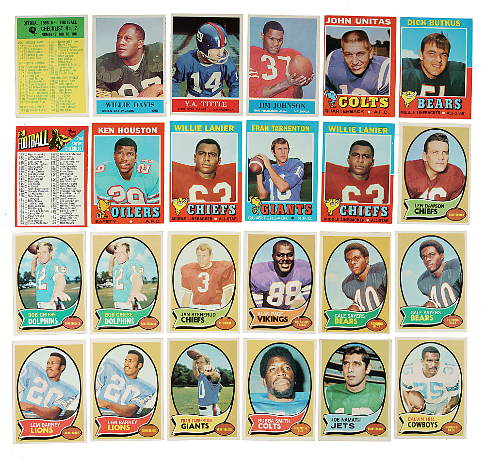 1950 to 1973 Topps, Bowman, and Philadelphia Football Shoebox Collection (1,938) Including 320 Hall of Famers