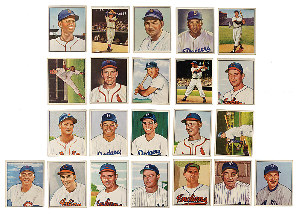 1950 Bowman Complete Set (252) Including 18 PSA-Graded Cards