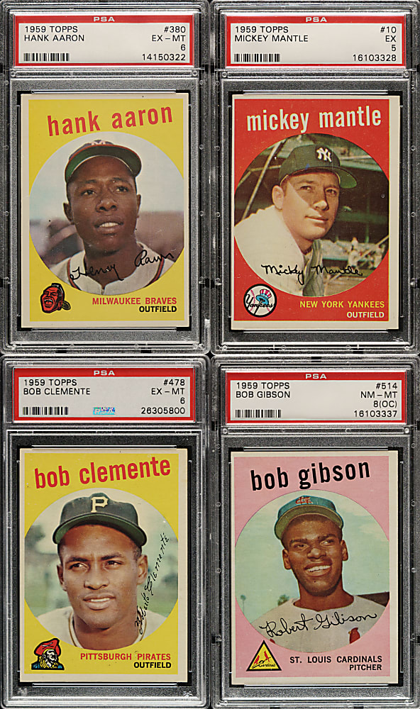 1959 Topps Complete Set (572) Including 18 PSA- and BVG-Graded Cards