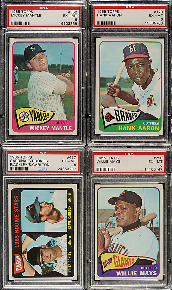 1965 Topps Complete Set (598) Including #350 Mickey Mantle PSA EX-MT 6