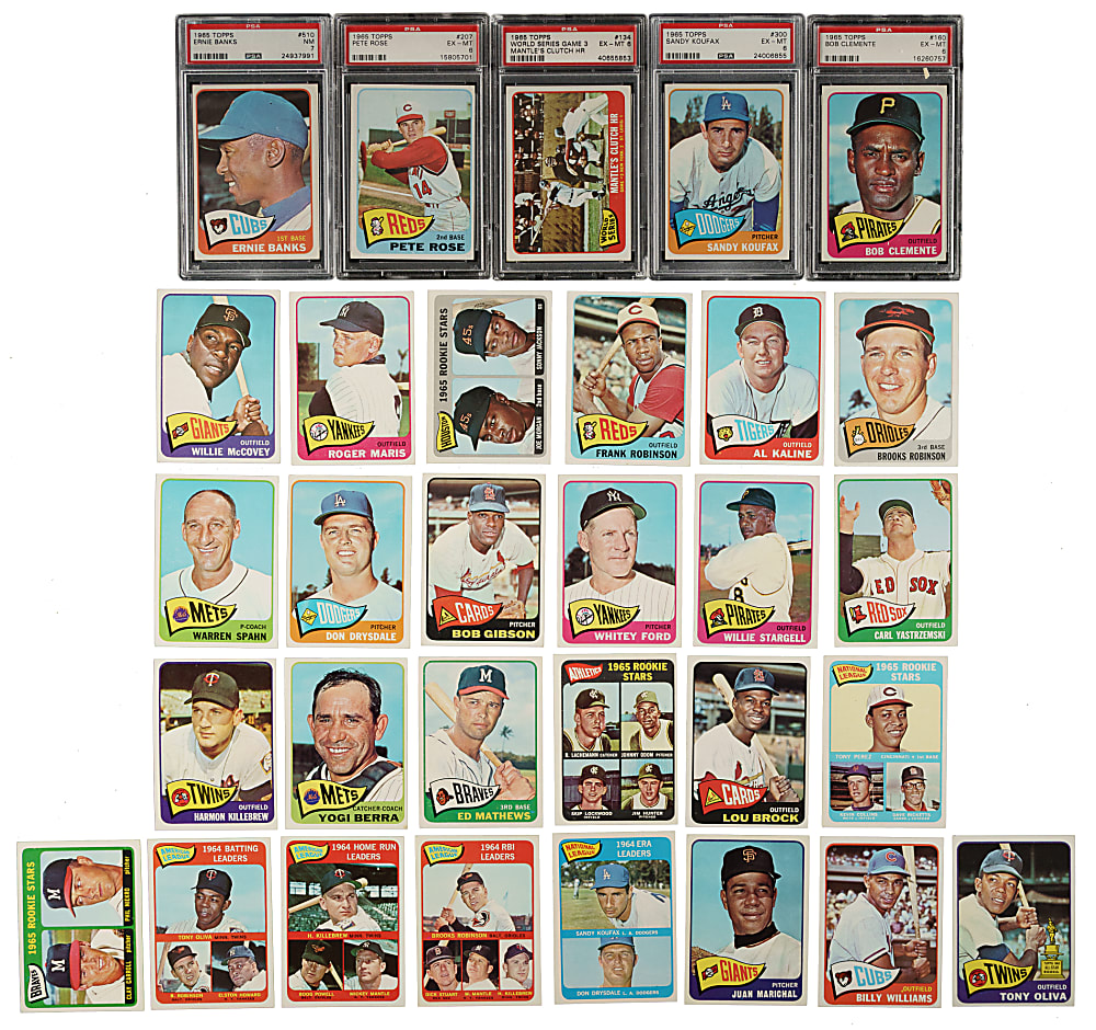 1965 Topps Complete Set (598) Including #350 Mickey Mantle PSA EX-MT 6