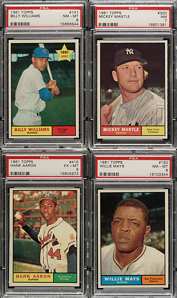 1961 Topps Near-Complete Master Set (592/596) Including 76 PSA-Graded Cards