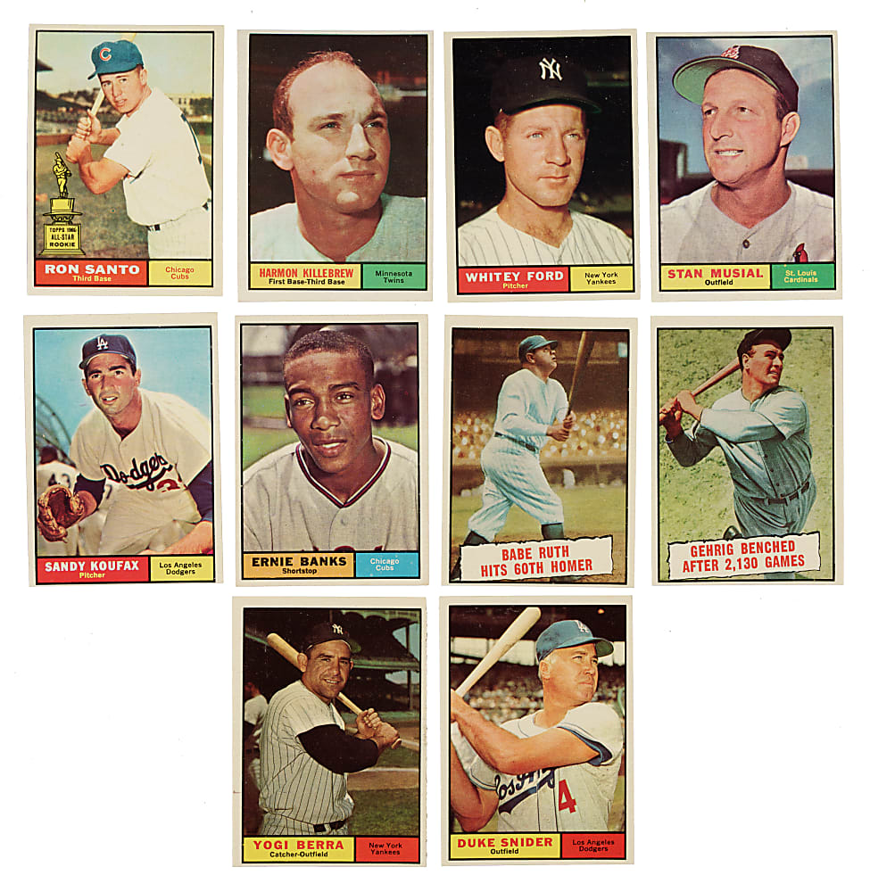 1961 Topps Near-Complete Master Set (592/596) Including 76 PSA-Graded Cards