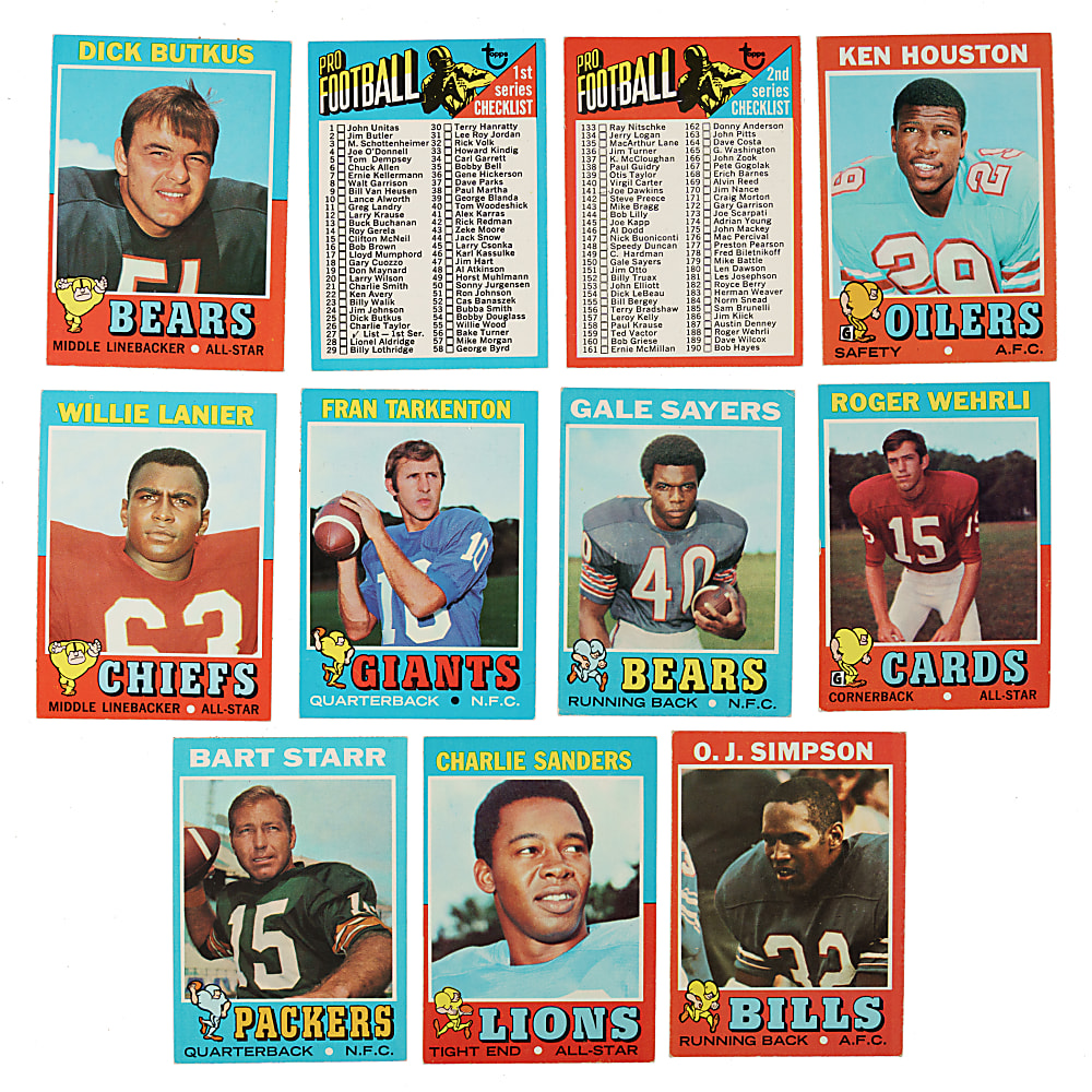 1971 Topps Football Complete Set (263)