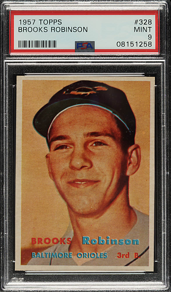 1957 Topps #328 Brooks Robinson Rookie PSA MINT 9