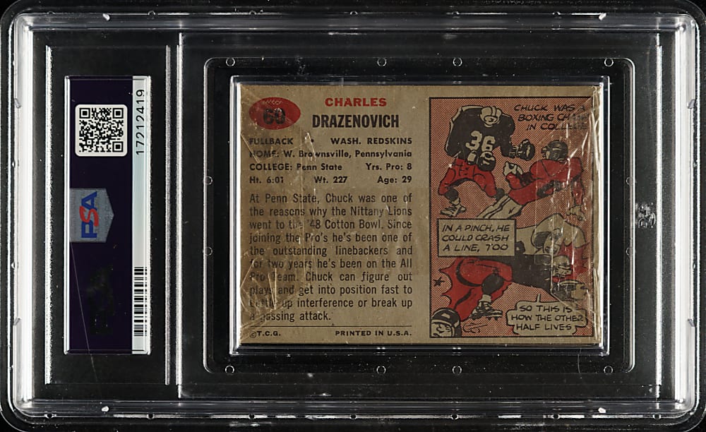 1957 Topps Football Unopened Cello Pack PSA NM 7 - Possible Rookie Cards of Unitas, Starr, or Hornung