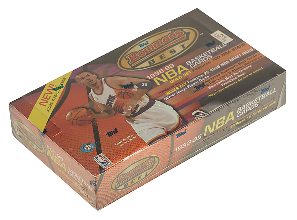 1998-1999 Bowman's Best Basketball Factory-Sealed Unopened Hobby Box (24 Packs) - Dirk Nowitzki and Vince Carter Rookie Year