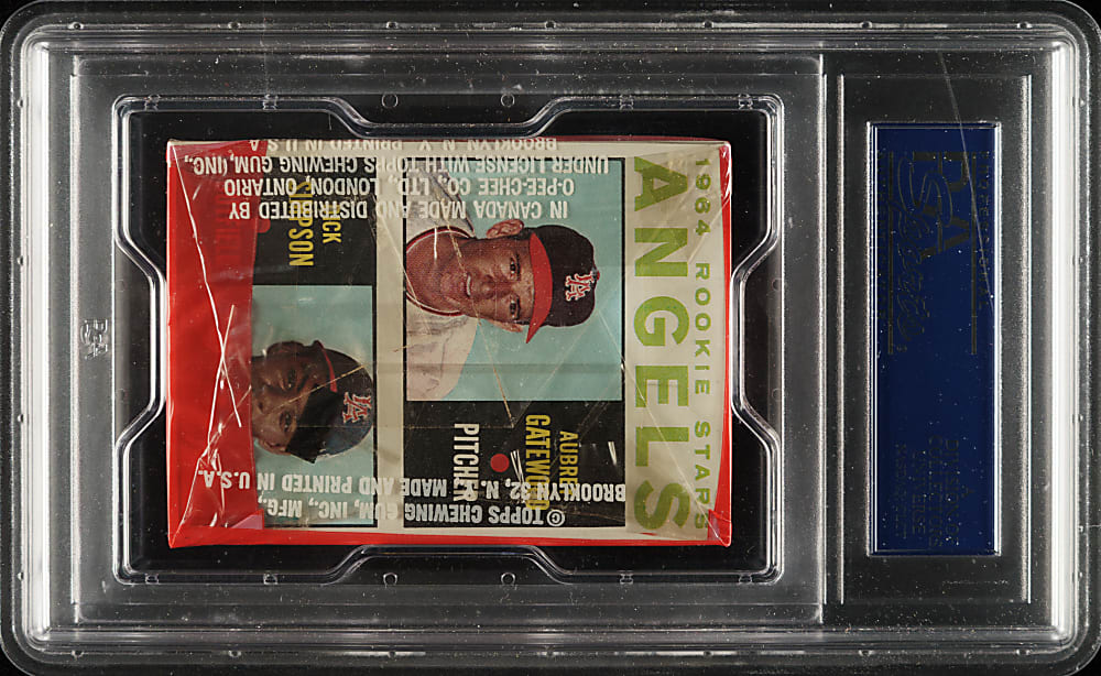 1964 Topps Second Series Unopened Cello Pack PSA MINT 9 - Pete Rose and Willie Mays Series