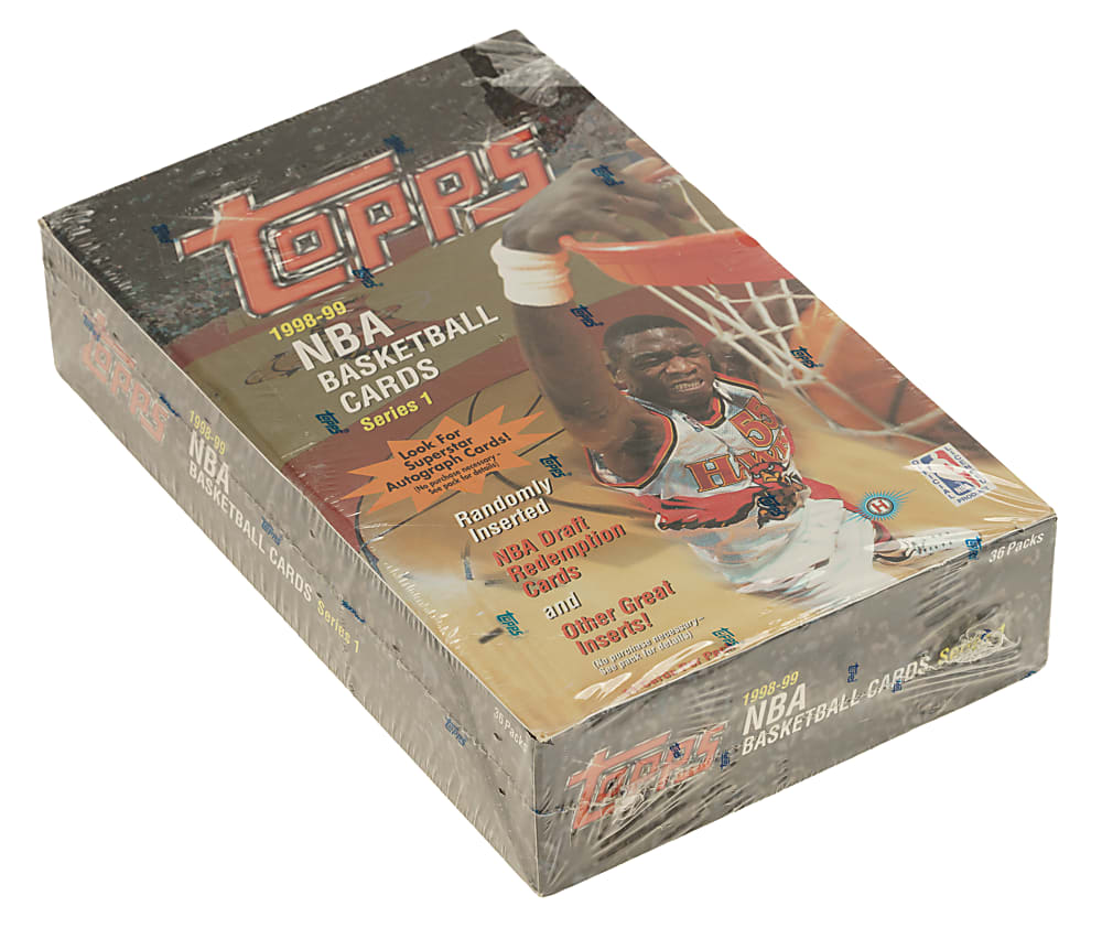 1998-1999 Topps First Series Basketball Factory-Sealed Unopened Hobby Box (36 Packs)