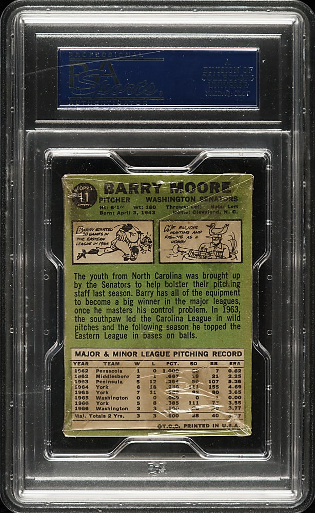 1967 Topps First Series Unopened Cello Pack PSA MINT 9