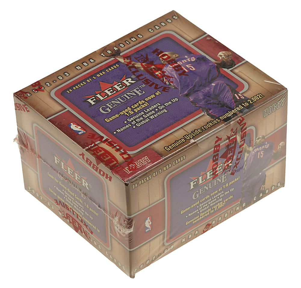 2002-2003 Fleer Genuine Basketball Factory-Sealed Unopened Hobby Box (24 Packs) - Yao Ming Rookie Year