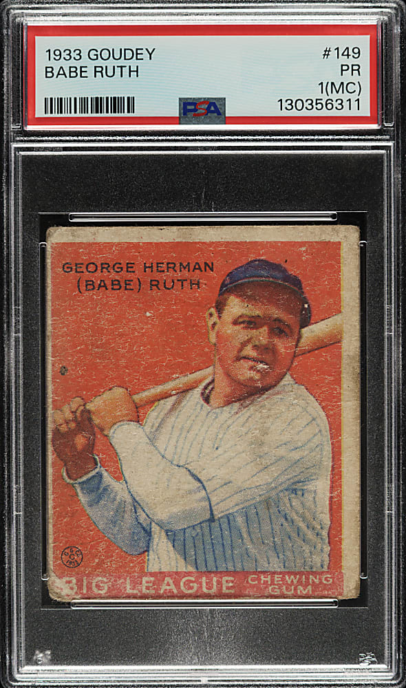 1933 R319 Goudey #149 Babe Ruth PSA POOR 1 (MC)