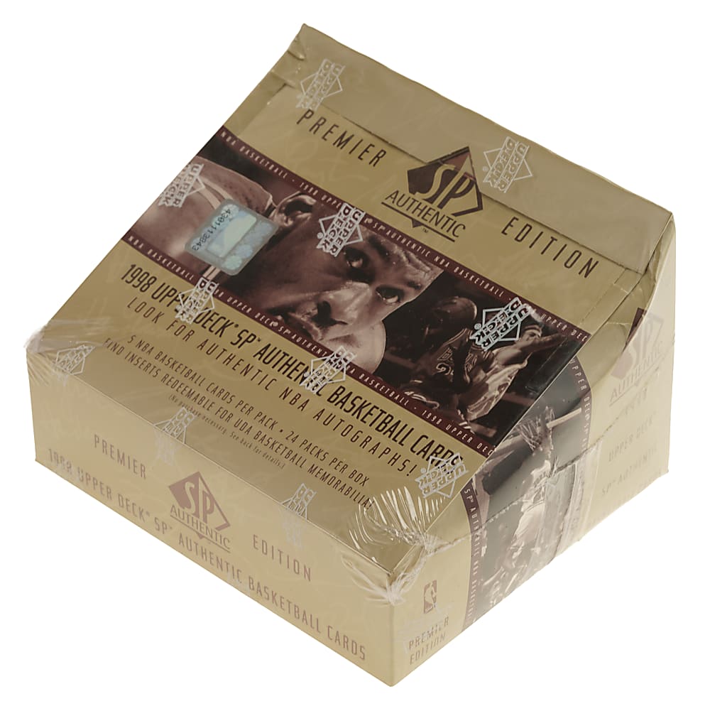 1997-1998 Upper Deck SP Authentic Basketball Factory Sealed Unopened Box (24 Packs) - Tim Duncan and Tracy McGrady Rookie Year