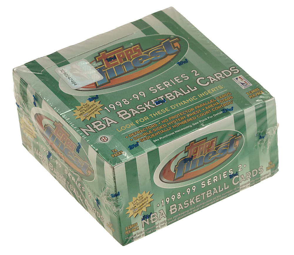 1998-1999 Topps Finest Basketball Second Series Factory-Sealed Unopened Hobby Box (24 Packs) - Dirk Nowitzki and Vince Carter Rookie Year