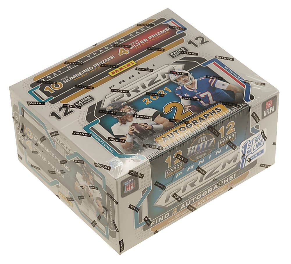 2021 Panini Prizm Football First Off the Line Factory-Sealed Unopened Hobby Box (12 Boxes) - Ja'Marr Chase and Trevor Lawrence Rookie Year