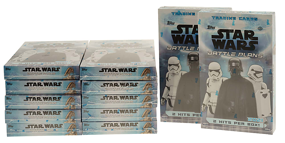 2021 Topps Star Wars Battle Plans Factory-Sealed Unopened Hobby Box Collection (12 Boxes, 288 Packs) - Equal to One Case