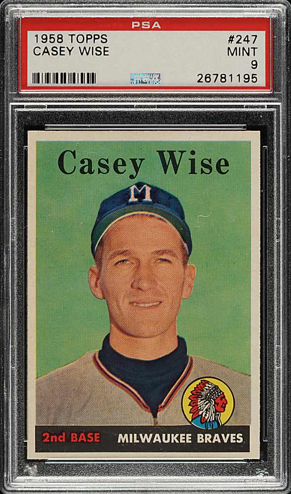 1958 Topps #247 Casey Wise PSA MINT 9
