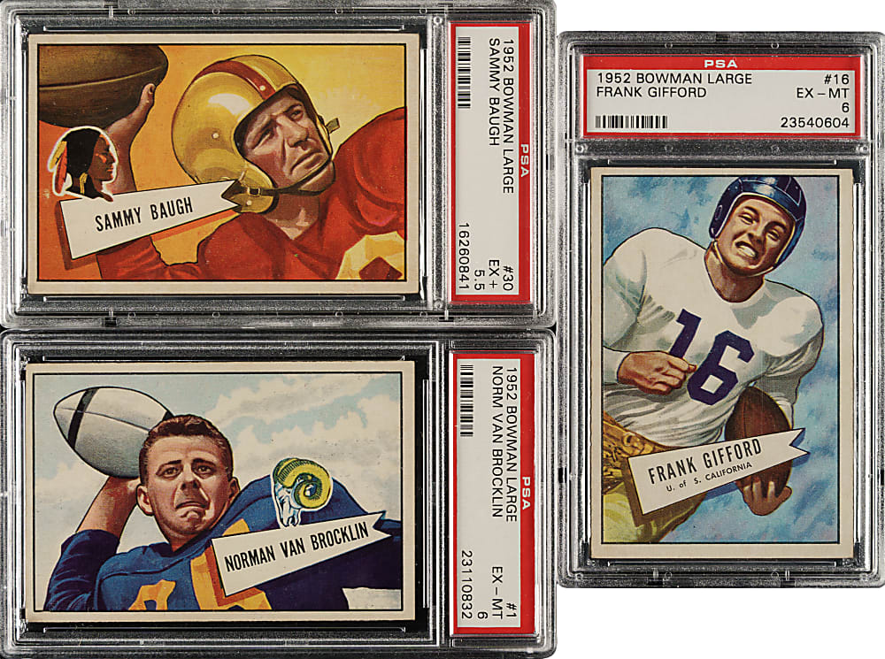 1952 Bowman Large Football Complete Set (144) Including 84 PSA-Graded Cards