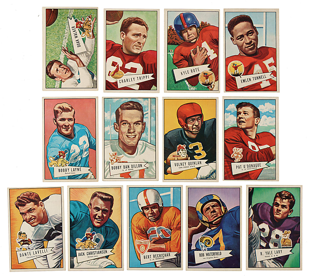 1952 Bowman Large Football Complete Set (144) Including 84 PSA-Graded Cards