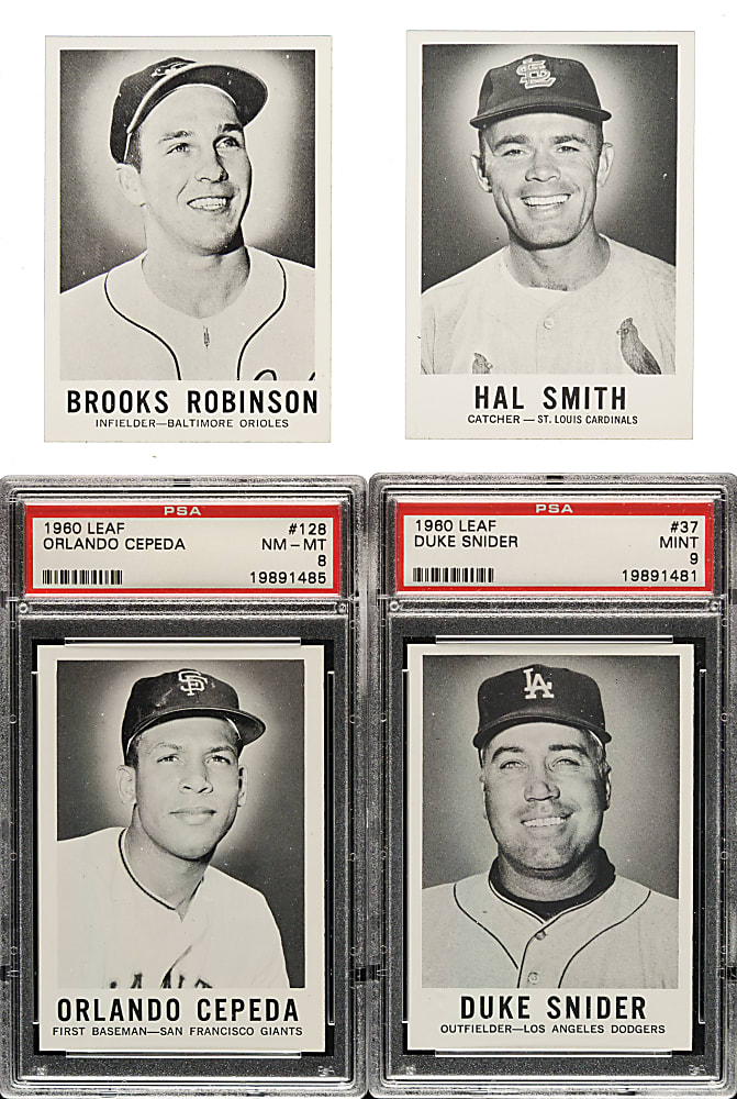 High-Grade 1960 Leaf Complete Set (144) Plus Two Variations Including Hal Smith Team Blackened Out