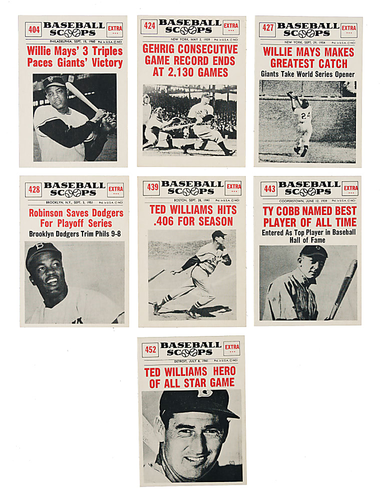 High-Grade 1961 Nu-Card "Baseball Scoops" Complete Set (80) Including #422 Mickey Mantle Hits Longest Homer PSA GEM MINT 10