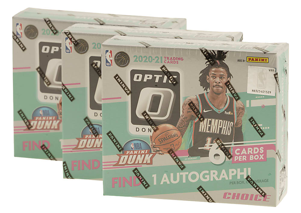 2020-2021 Panini Donruss Optic Basketball Factory-Sealed Unopened Choice Box Trio (3 Boxes) - Anthony Edwards and LaMelo Ball Rookie Year