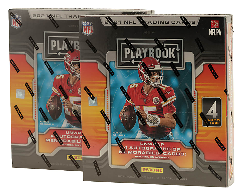 2021 Panini Playbook Football Factory-Sealed Unopened Hobby Box Pair (2 Boxes) - Ja'Marr Chase and Trevor Lawrence Rookie Year