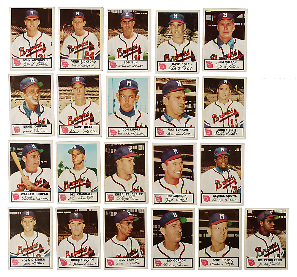1953 Johnston Cookies Braves Complete Set (25)