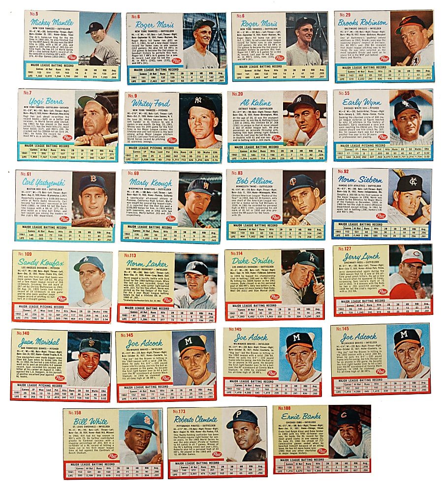 1962 Post Cereal Complete Set (200)