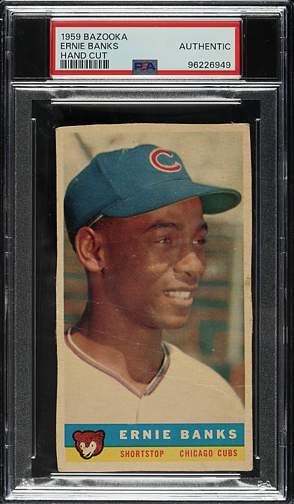 1959 Bazooka Ernie Banks PSA Authentic