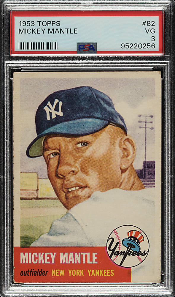 1953 Topps #82 Mickey Mantle PSA VG 3
