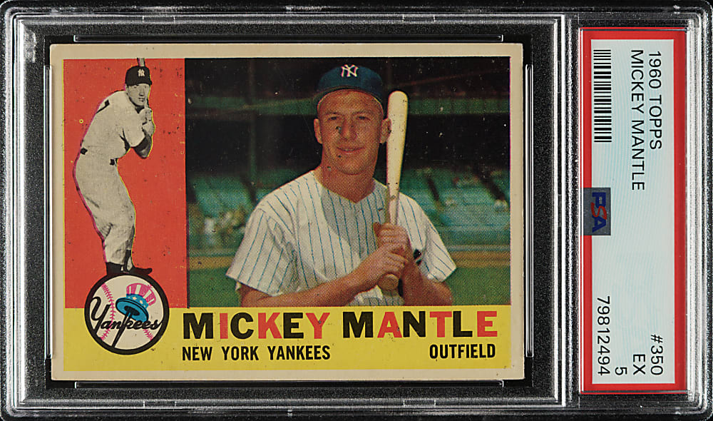 1960 Topps #350 Mickey Mantle PSA EX 5
