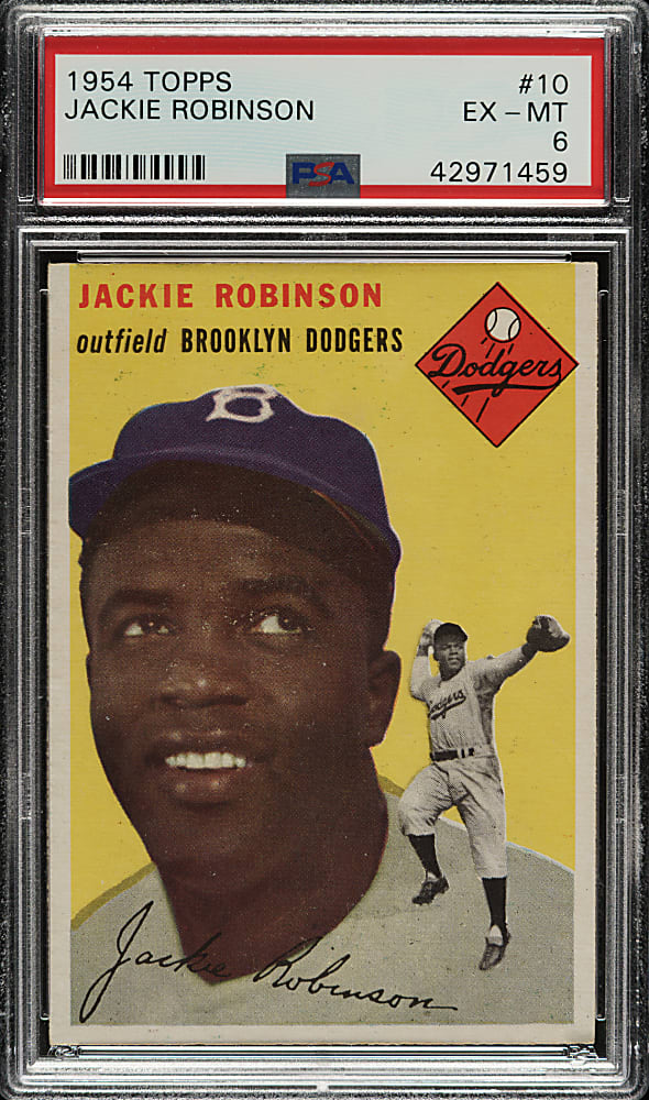 1954 Topps #10 Jackie Robinson PSA EX-MT 6