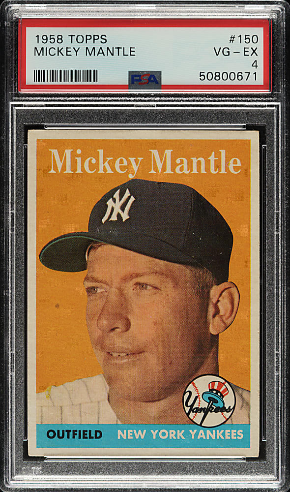 1958 Topps #150 Mickey Mantle PSA VG-EX 4