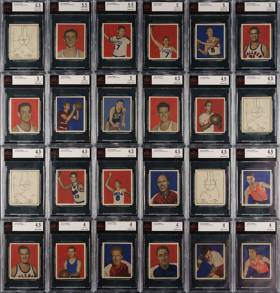 1948 Bowman Basketball BVG-Graded Partial Set (43/72)