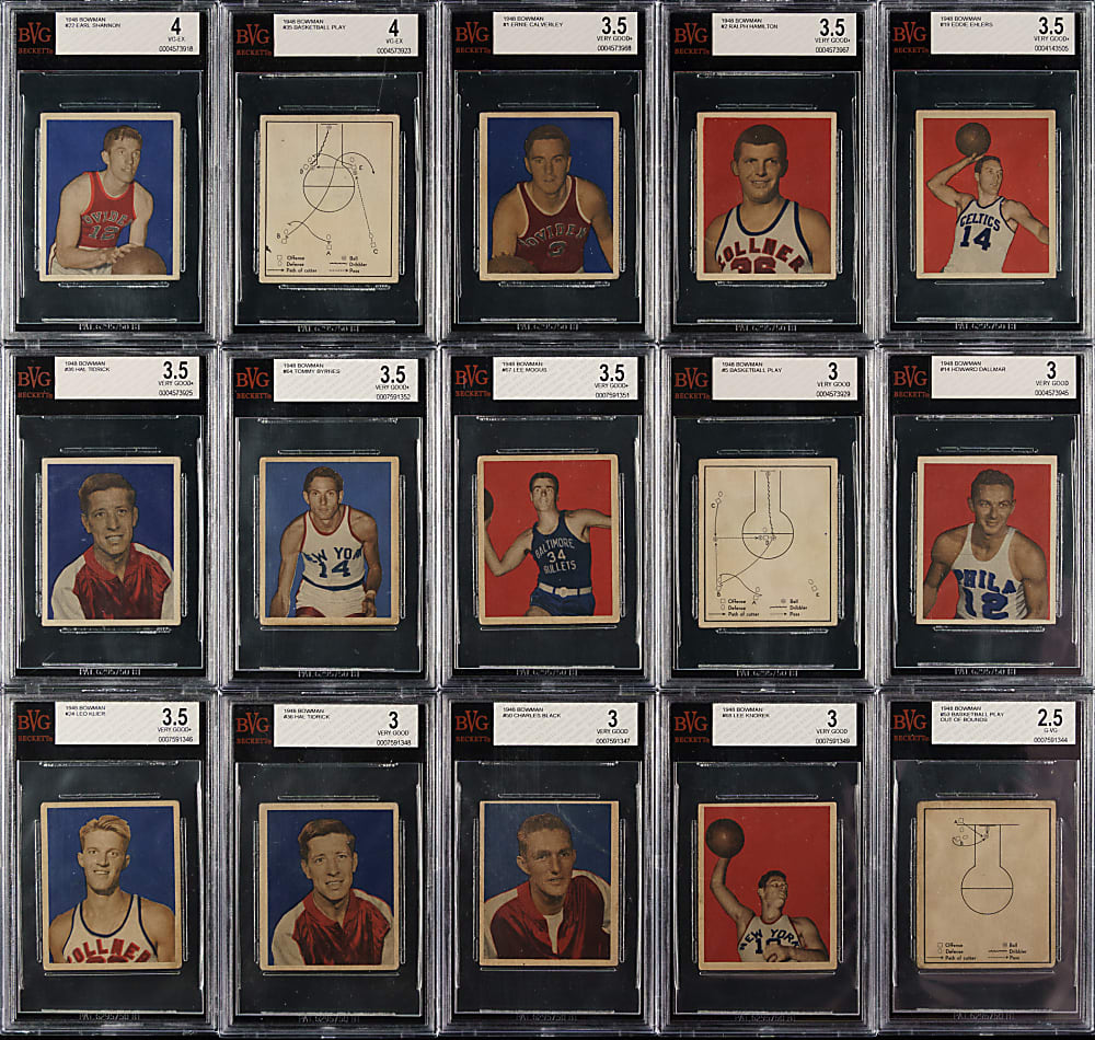 1948 Bowman Basketball BVG-Graded Partial Set (43/72)