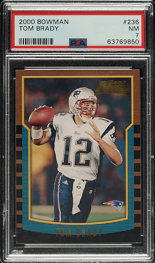 2000 Bowman Football #236 Tom Brady Rookie PSA NM 7