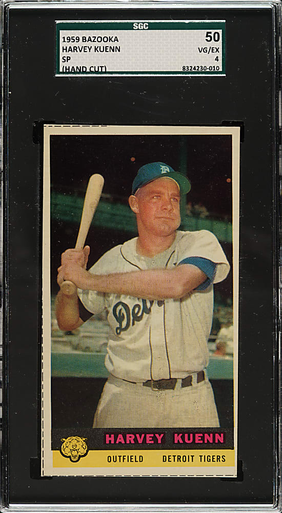 1959 Bazooka Harvey Kuenn Short Print SGC VG/EX 50