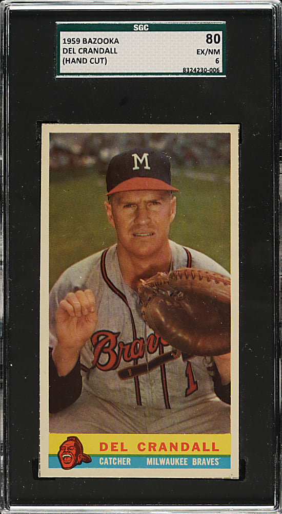 1959 Bazooka Del Crandall Short Print SGC EX/NM 80
