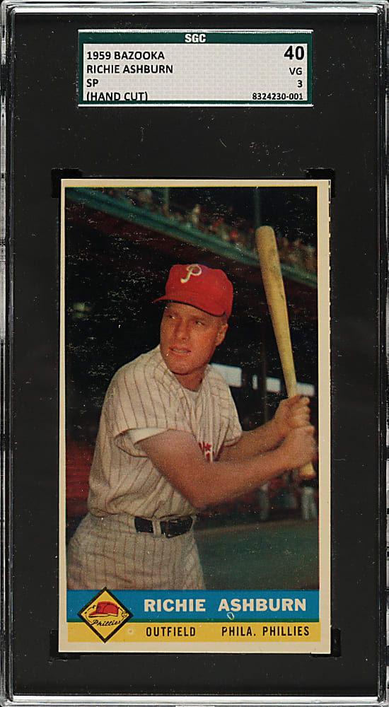 1959 Bazooka Richie Ashburn Short Print SGC VG 40