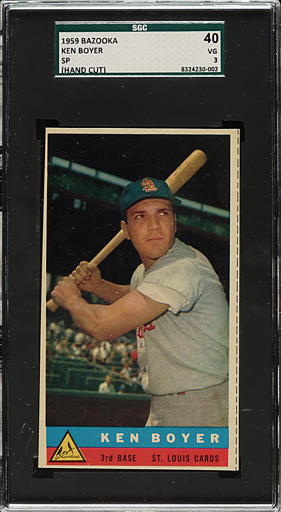 1959 Bazooka Ken Boyer Short Print SGC VG 40