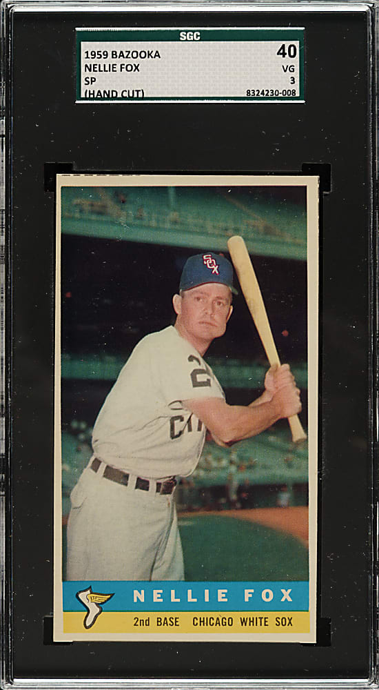 1959 Bazooka Nellie Fox Short Print SGC VG 40