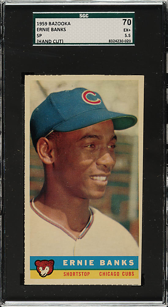 1959 Bazooka Ernie Banks Short Print SGC EX+ 70
