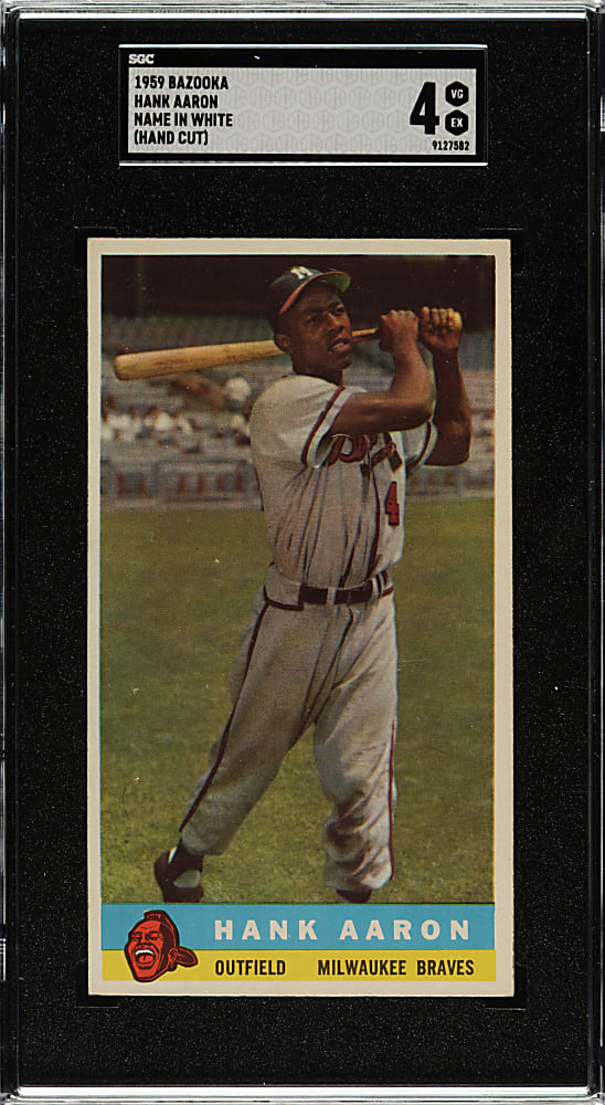1959 Bazooka Hank Aaron White Name SGC VG/EX 4